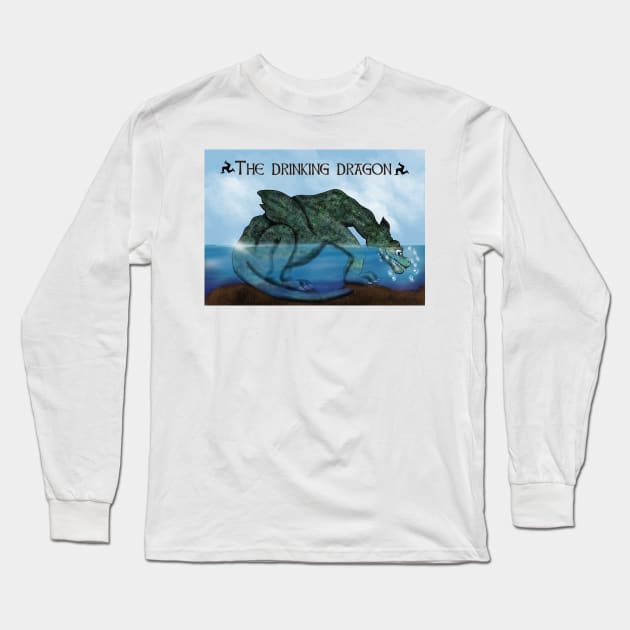 The drinking dragon Long Sleeve T-Shirt by Manxcraft